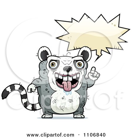 Clipart Talking Ugly Lemur - Royalty Free Vector Illustration by Cory Thoman