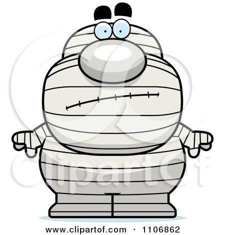 Clipart Calm Pudgy Mummy - Royalty Free Vector Illustration by Cory Thoman