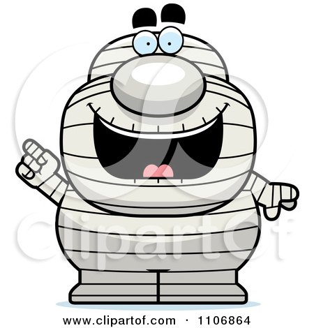 Clipart Pudgy Mummy With An Idea - Royalty Free Vector Illustration by Cory Thoman