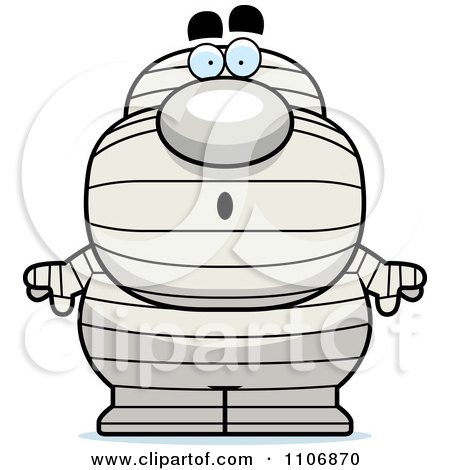 Clipart Surprised Pudgy Mummy - Royalty Free Vector Illustration by Cory Thoman