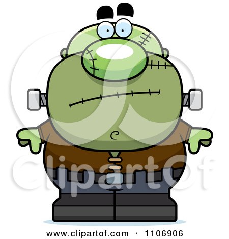 Clipart Nervous Pudgy Frankenstein - Royalty Free Vector Illustration by Cory Thoman