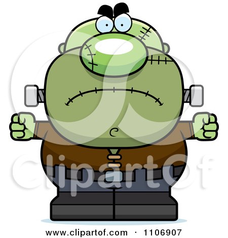 Clipart Angry Pudgy Frankenstein - Royalty Free Vector Illustration by Cory Thoman