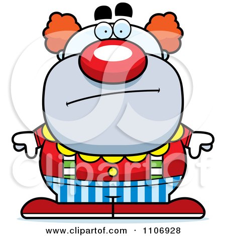 Clipart Calm Pudgy Circus Clown - Royalty Free Vector Illustration by Cory Thoman