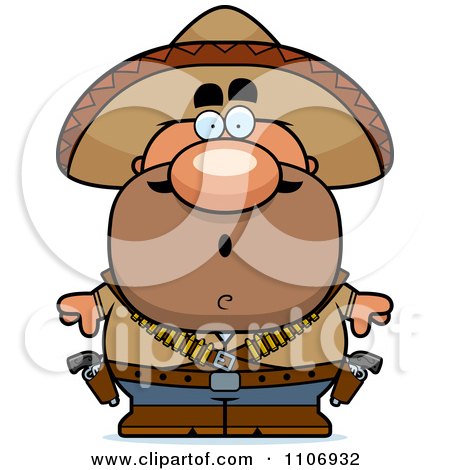 Clipart Surprised Hispanic Bandit - Royalty Free Vector Illustration by Cory Thoman