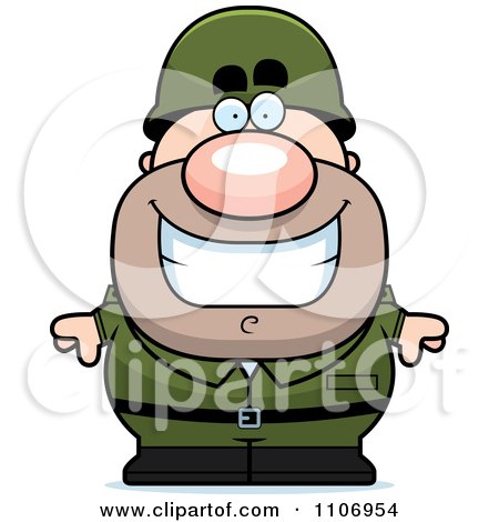 Clipart Smiling Male Army Soldier - Royalty Free Vector Illustration by Cory Thoman