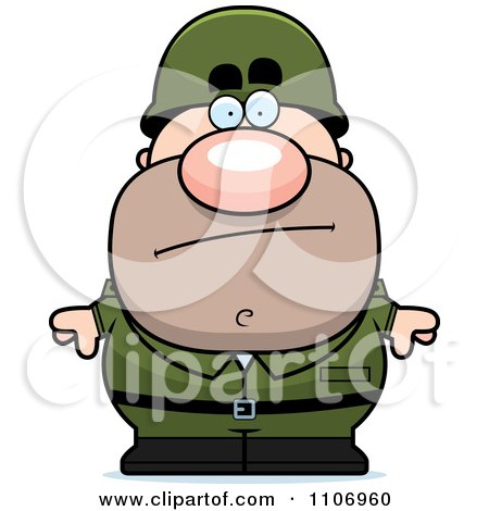 Clipart Calm Male Army Soldier - Royalty Free Vector Illustration by Cory Thoman
