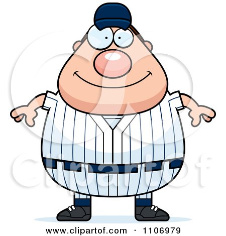 Clipart Happy Male Baseball Player - Royalty Free Vector Illustration by Cory Thoman