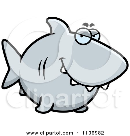 Clipart Sly Shark - Royalty Free Vector Illustration by Cory Thoman