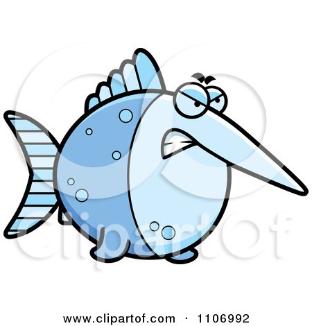 Clipart Angry Swordfish - Royalty Free Vector Illustration by Cory Thoman