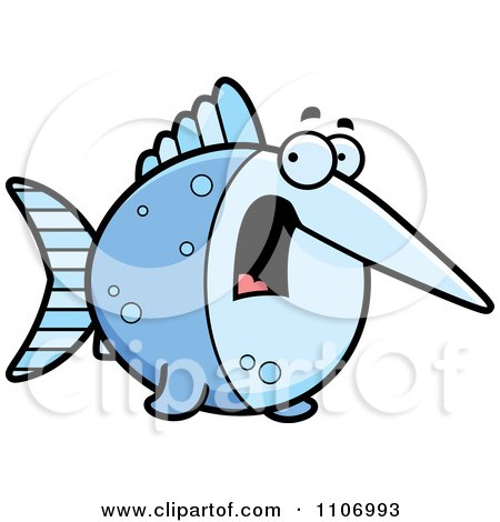 Clipart Scared Swordfish - Royalty Free Vector Illustration by Cory Thoman