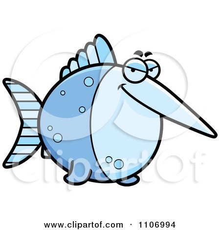 Clipart Sly Swordfish - Royalty Free Vector Illustration by Cory Thoman