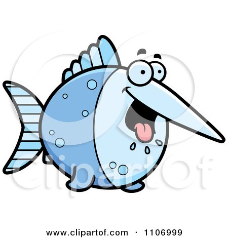 Clipart Hungry Swordfish - Royalty Free Vector Illustration by Cory Thoman