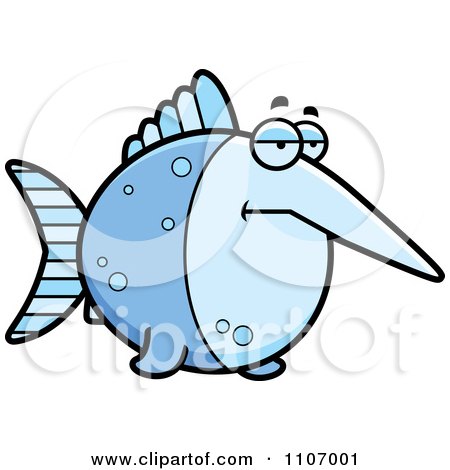Clipart Depressed Swordfish - Royalty Free Vector Illustration by Cory Thoman