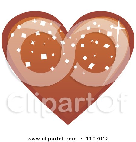 Clipart Heart Dark Chocolate Bonbon - Royalty Free Vector Illustration by Amanda Kate