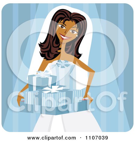 https://images.clipartof.com/small/1107039-Clipart-Happy-Hispanic-Bride-Carrying-Gifts-Over-Blue-Stripes-Royalty-Free-Vector-Illustration.jpg