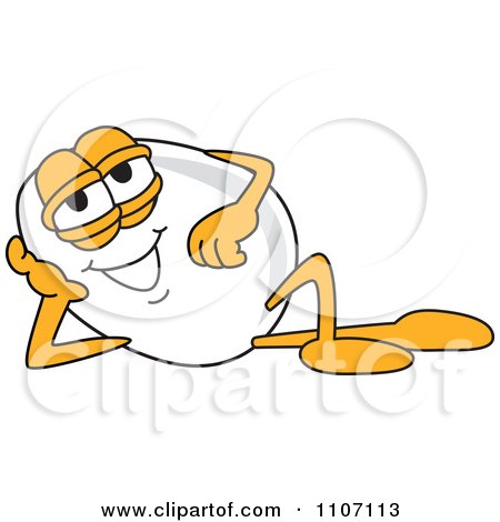 Clipart Egg Mascot Character Reclined - Royalty Free Vector Illustration by Mascot Junction