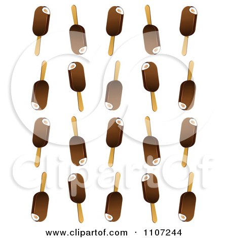 Clipart Background Of Chocolate Ice Pops - Royalty Free Vector Illustration by Vector Tradition SM