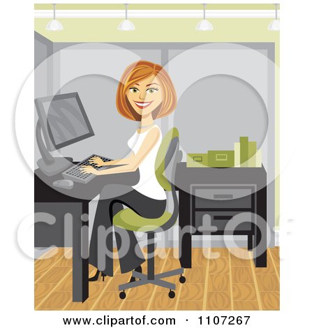 https://images.clipartof.com/small/1107267-Clipart-Happy-Woman-Working-In-Her-Office-Cubicle-Royalty-Free-Vector-Illustration.jpg