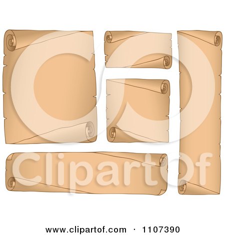 Clipart Parchment Scrolls 2 - Royalty Free Vector Illustration by visekart