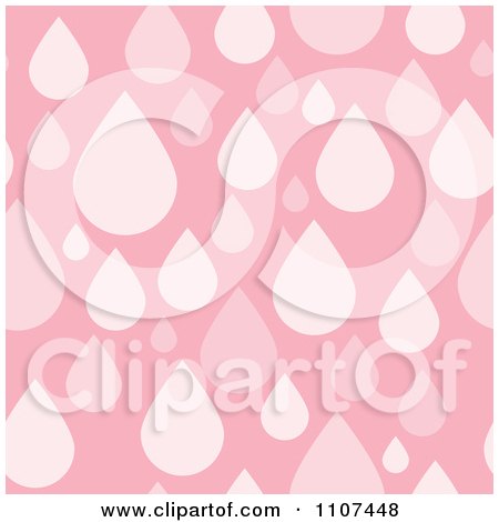 Clipart Seamless Pink Raindrop Water Background Pattern - Royalty Free Vector Illustration by Amanda Kate