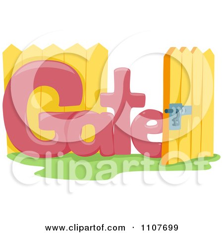 Clipart The Word Gate For Letter G - Royalty Free Vector Illustration by BNP Design Studio