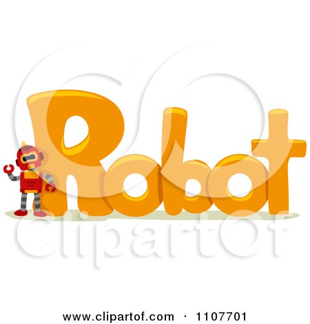 Clipart The Word Robot For Letter R - Royalty Free Vector Illustration by BNP Design Studio