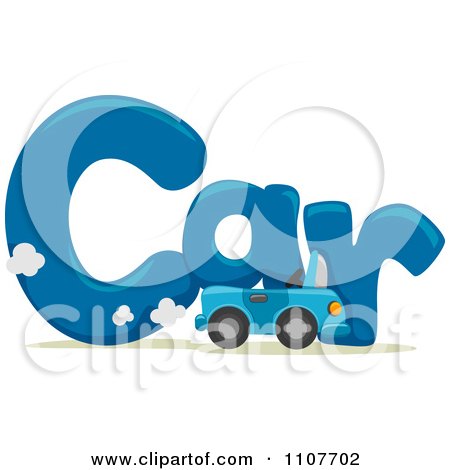 Clipart The Word Car For Letter C - Royalty Free Vector Illustration by BNP Design Studio