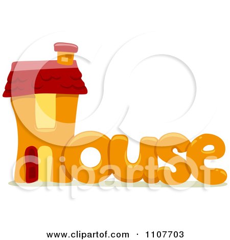 Clipart The Word House For Letter H - Royalty Free Vector Illustration by BNP Design Studio