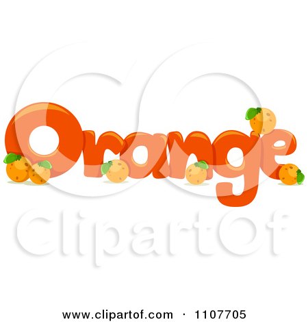 Clipart The Word Orange For Letter O - Royalty Free Vector Illustration by BNP Design Studio