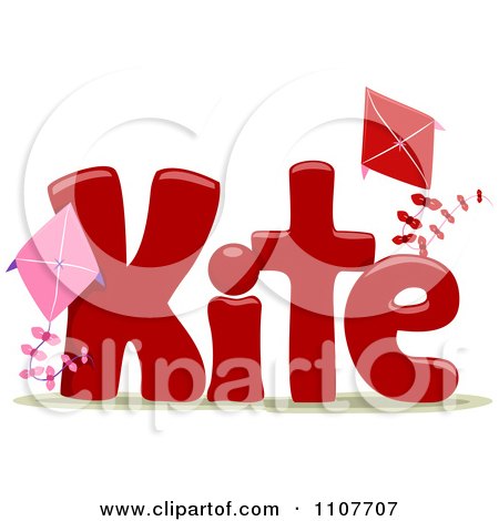 Clipart The Word Kite For Letter K - Royalty Free Vector Illustration by BNP Design Studio