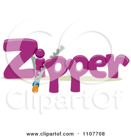 Clipart The Word Zipper For Letter Z - Royalty Free Vector Illustration by BNP Design Studio