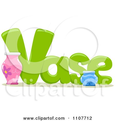 Clipart The Word Vase For Letter V - Royalty Free Vector Illustration by BNP Design Studio