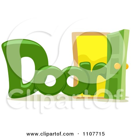 Clipart The Word Door For Letter D - Royalty Free Vector Illustration by BNP Design Studio