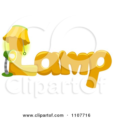 Clipart The Word Lamp For Letter L - Royalty Free Vector Illustration by BNP Design Studio