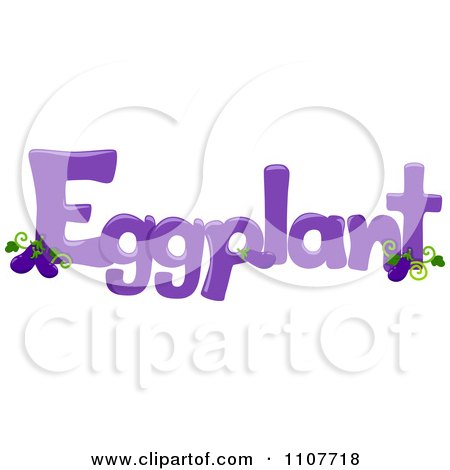 Clipart The Word Eggplant For Letter e - Royalty Free Vector Illustration by BNP Design Studio
