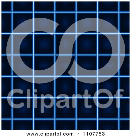 Clipart Blue Glowing Grid Background - Royalty Free Vector Illustration by dero