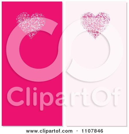 Clipart Long Pink Heart Invitations With Copyspace - Royalty Free Vector Illustration by BestVector