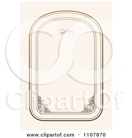 Clipart Ornate Rounded Frame With Copyspace 1 - Royalty Free Vector Illustration by BestVector