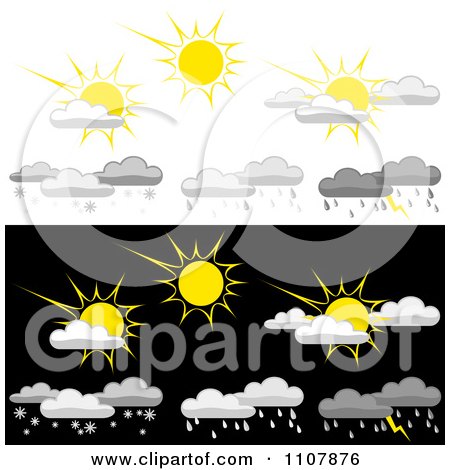 Clipart Weather Icons 1 - Royalty Free Vector Illustration by dero