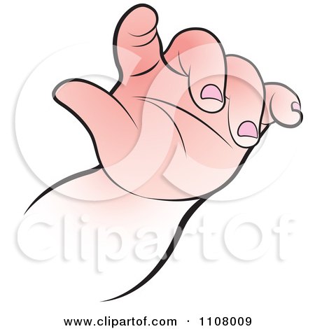Clipart Caucasian Baby Hand - Royalty Free Vector Illustration by Lal Perera