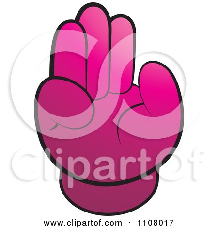 Clipart Pink Chair In The Shape Of A Hand - Royalty Free Vector Illustration by Lal Perera