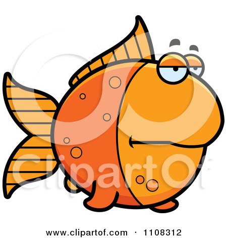 Clipart Bored Goldfish - Royalty Free Vector Illustration by Cory Thoman