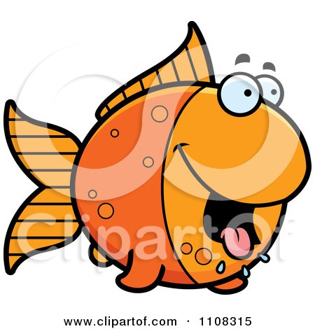 Clipart Hungry Goldfish - Royalty Free Vector Illustration by Cory Thoman