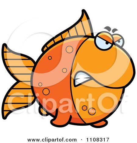 Clipart Angry Goldfish - Royalty Free Vector Illustration by Cory Thoman