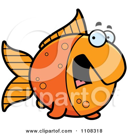 Clipart Scared Goldfish - Royalty Free Vector Illustration by Cory Thoman