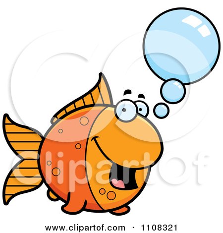Clipart Talking Goldfish - Royalty Free Vector Illustration by Cory Thoman