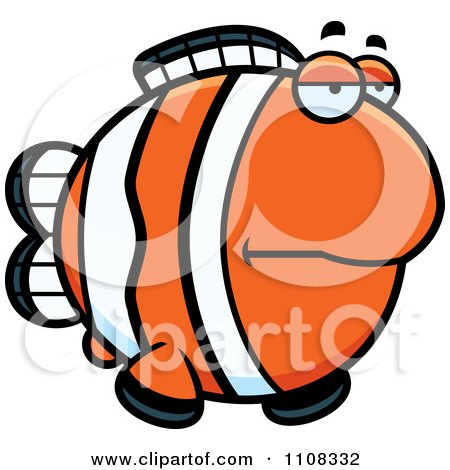 Clipart Bored Clownfish - Royalty Free Vector Illustration by Cory Thoman