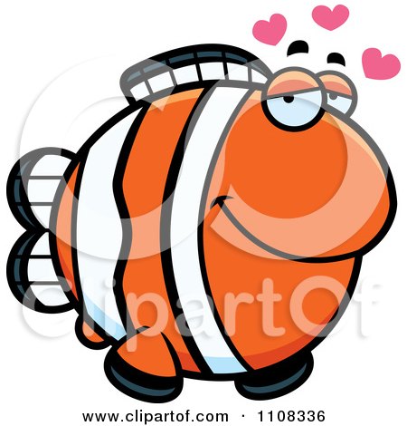 Clipart Amorous Clownfish - Royalty Free Vector Illustration by Cory Thoman