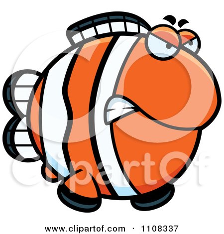 Clipart Angry Clownfish - Royalty Free Vector Illustration by Cory Thoman
