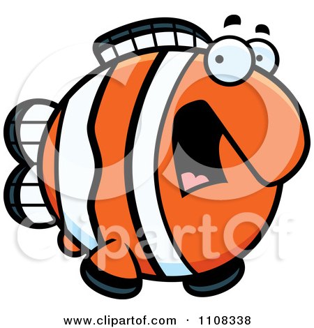 Clipart Scared Clownfish - Royalty Free Vector Illustration by Cory Thoman